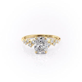 2.0 CT Cushion Shaped Moissanite Solitaire Engagement Ring