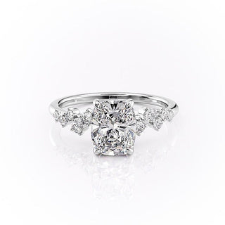 2.0 CT Cushion Shaped Moissanite Solitaire Engagement Ring