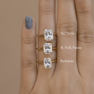 Bague de fiançailles solitaire en diamant moissanite à quatre griffes de 1,70 ct