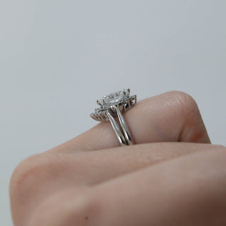 Ensemble d'alliances de mariage avec diamants en moissanite marquise de 1,00 ct 