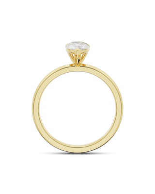 Bague de fiançailles solitaire en diamant CVD en forme de poire de 2,0 à 4,0 ct