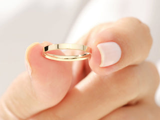 2.0MM Classic Flat Wedding Band For Women