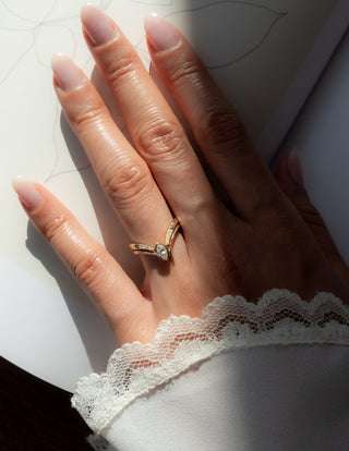 Bague de fiançailles unique avec solitaire en diamant CVD taille marquise de 0,50 à 1,50 ct