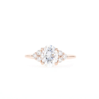 1.20CT Oval Cluster Moissanite Diamond Engagement Ring - ELITE CARAT