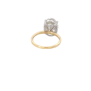 Bague de fiançailles solitaire en diamant ovale CVD de 2,0 à 5,02 ct