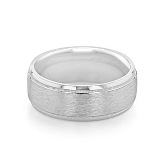 Milgrain Classic Wedding Band For Men