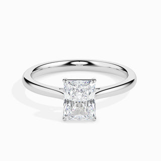 1ct Radiant Cut Diamond Solitaire Engagement Ring With F- VS Clarity