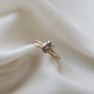 Ensemble de bagues de mariage en moissanite solitaire à taille ovale de 0,84 CT à 2,72 CT