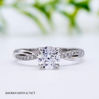 1.5CT Round Moissanite Diamond Infinity Engagement Ring For Women