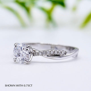 1.5CT Round Moissanite Diamond Infinity Engagement Ring For Women