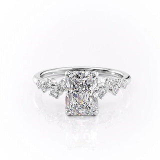 Bague de fiançailles solitaire en moissanite de forme radiante de 2,0 ct