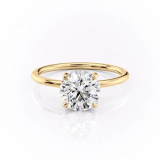 1.60 CT Round Shaped Moissanite Hidden Halo Engagement Ring