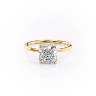 2.54 CT Cushion Cut Solitaire Style Moissanite Engagement Ring