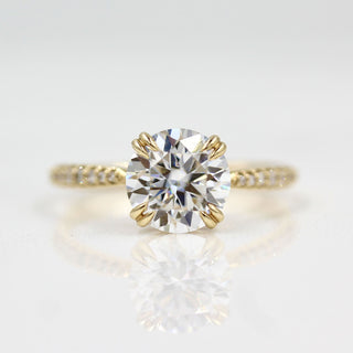 1.80 CT Round Shaped Moissanite Solitaire Engagement Ring