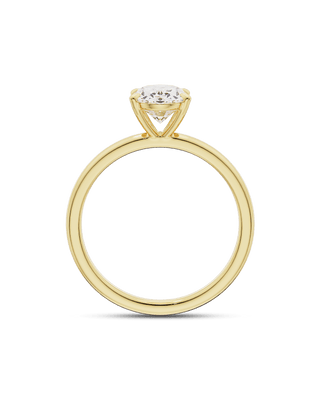 Bague de fiançailles solitaire en diamant ovale CVD de 1,5 à 3,5 ct