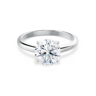 Bague de fiançailles de style solitaire en moissanite de forme ronde de 1,20 ct