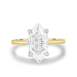 Bague de fiançailles avec diamant solitaire taille marquise de 1,50 ct F/VS1 cultivé en laboratoire