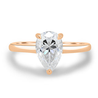 Bague de fiançailles avec diamant solitaire en forme de poire de 1,80 ct de style E/VS1 cultivé en laboratoire