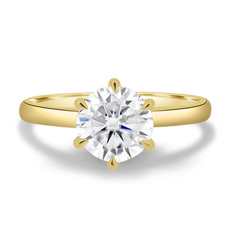 1.83-3.50 CT Round Cut Solitaire Lab Grown Diamond Engagement Ring