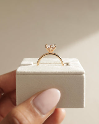 Bague de fiançailles avec halo caché en moissanite à taille ronde de 1,45 ct