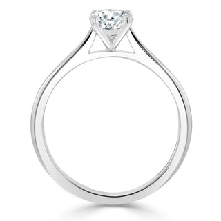 Bague de fiançailles avec solitaire en moissanite taille radiant de 1,0 ct