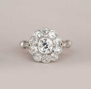 Bague de fiançailles vintage unique avec diamant moissanite taille ronde de 2,1 ct 