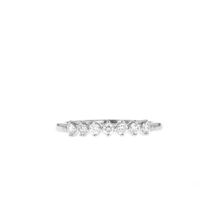 0.21 CT Round Cut Half Eternity Moissanite Wedding Band