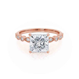 Bague de fiançailles solitaire en moissanite de forme princesse de 1,20 ct