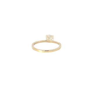 Bague de fiançailles solitaire en diamant rond CVD de 1,01 ct