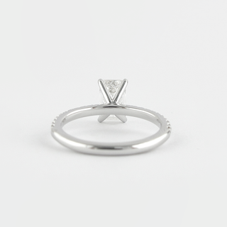 Bague de fiançailles solitaire en moissanite en forme d'émeraude de 1,60 ct