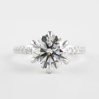 1.5 CT Round Shaped Moissanite Solitaire Engagement Ring