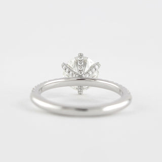 Bague de fiançailles solitaire en moissanite de forme ronde de 1,5 ct