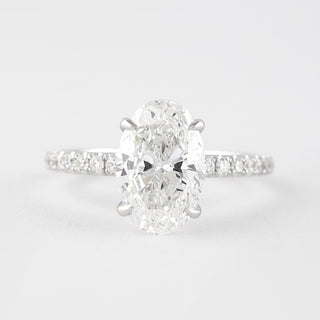 1.91 CT Oval Shaped Moissanite Solitaire Engagement Ring