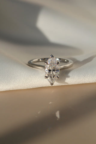 1.0-3.0 CT  Marquise Diamond Solitaire Engagement Ring