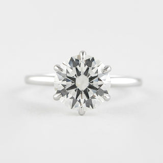 1.0 CT Round Shaped Moissanite Solitaire Engagement Ring