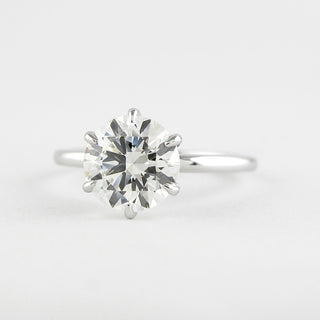 1.0 CT Round Shaped Moissanite Solitaire Engagement Ring