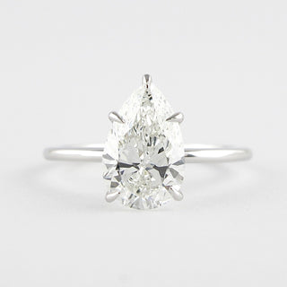 Bague de fiançailles solitaire en moissanite en forme de poire de 1,5 ct