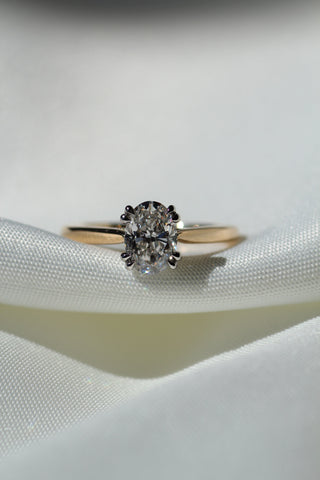 1.0-3.0 CT Oval Diamond Solitaire Engagement Ring