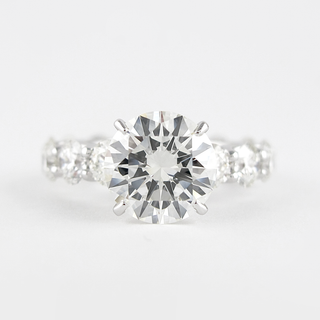 1.50CT Round Cut Moissanite Unique Engagement Ring - ELITE CARAT