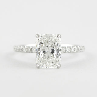 1.8 CT Radiant Shaped Moissanite Solitaire Engagement Ring