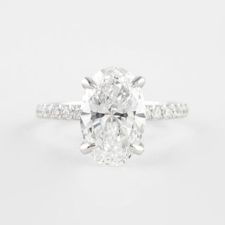 1.33 CT Oval Shaped Moissanite Solitaire Engagement Ring