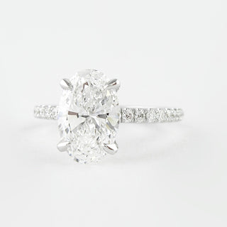 1.33 CT Oval Shaped Moissanite Solitaire Engagement Ring