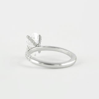 Bague de fiançailles solitaire en moissanite de forme ovale de 1,33 ct