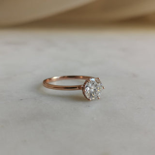 Bague de fiançailles avec halo caché en moissanoïte de forme ronde de 3,0 ct