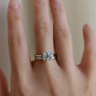 1.60 CT Cushion Shaped Moissanite Solitaire Engagement Ring