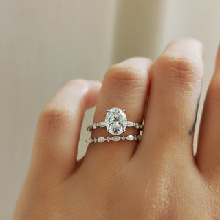 1.70 CT Oval Shaped Moissanite Solitaire Engagement Ring