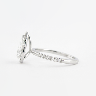 Bague de fiançailles en diamants Moissanite taille poire 1,50 ct