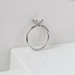 1.05-3.0 CT Oval CVD Diamond Solitaire Engagement Ring