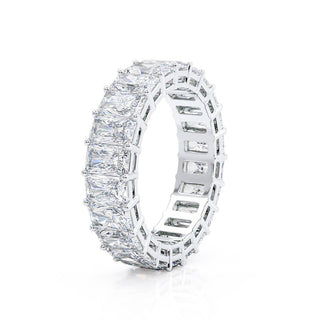 Alliance de mariage de style éternité avec moissanite de forme radiante de 7,26 ct