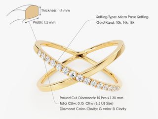 0,15 ct coupe ronde à mi-chemin serti de diamants en moissanite pour mariage pour femme